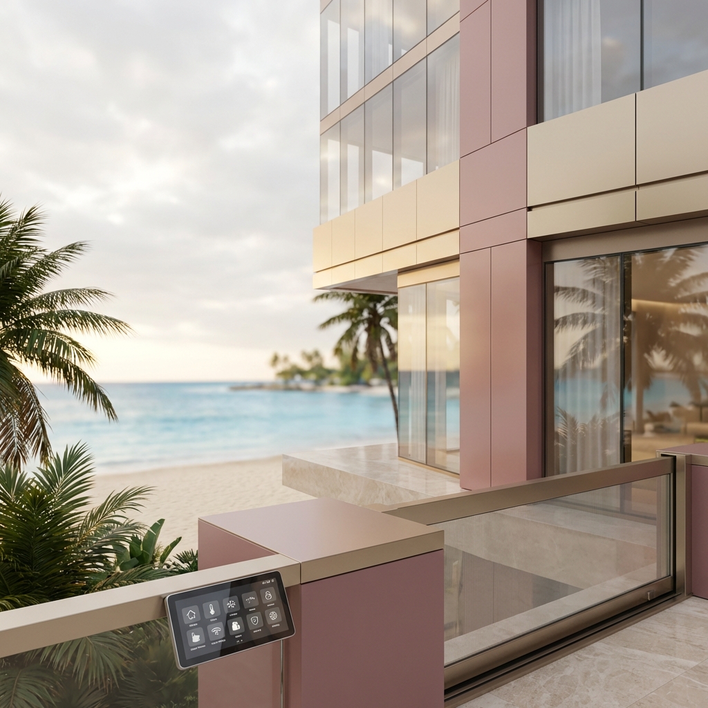 tengerparti, naplemente fényben — professzionális ingatlanfotó